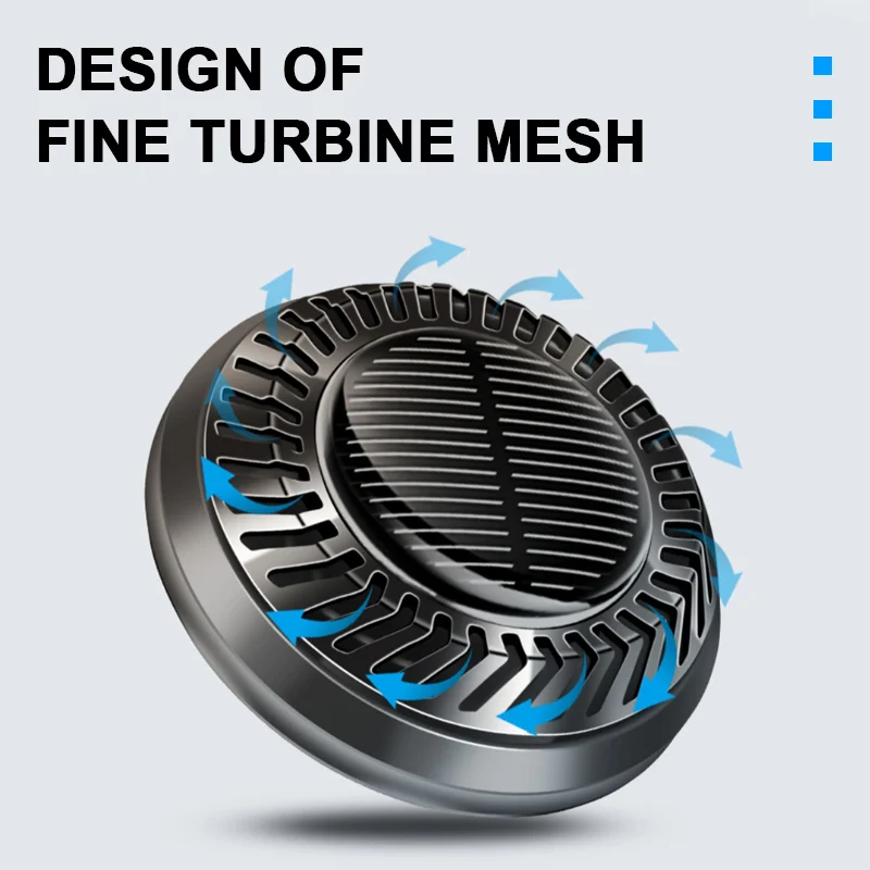 SEAMETAL Solar Air Freshener for Car Auto-Rotating Essential Oil Diffuser Dashboard Perfume Car Interior Accessories Remove Odor