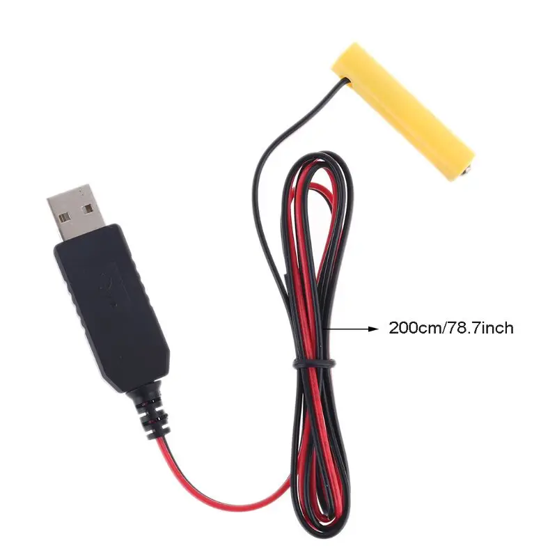 LR03 AAA Battery Eliminator USB Power Supply Cable Replace 1 to 4pcs 1.5V AAA Battery For Electric Toy Flashlight Clock