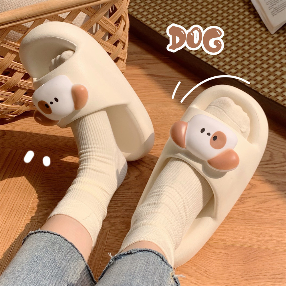 2024 New Slippers for women Summer Shoes Cute cute puppy dog slippers Indoor Street Sandals for girls Beach shower slide