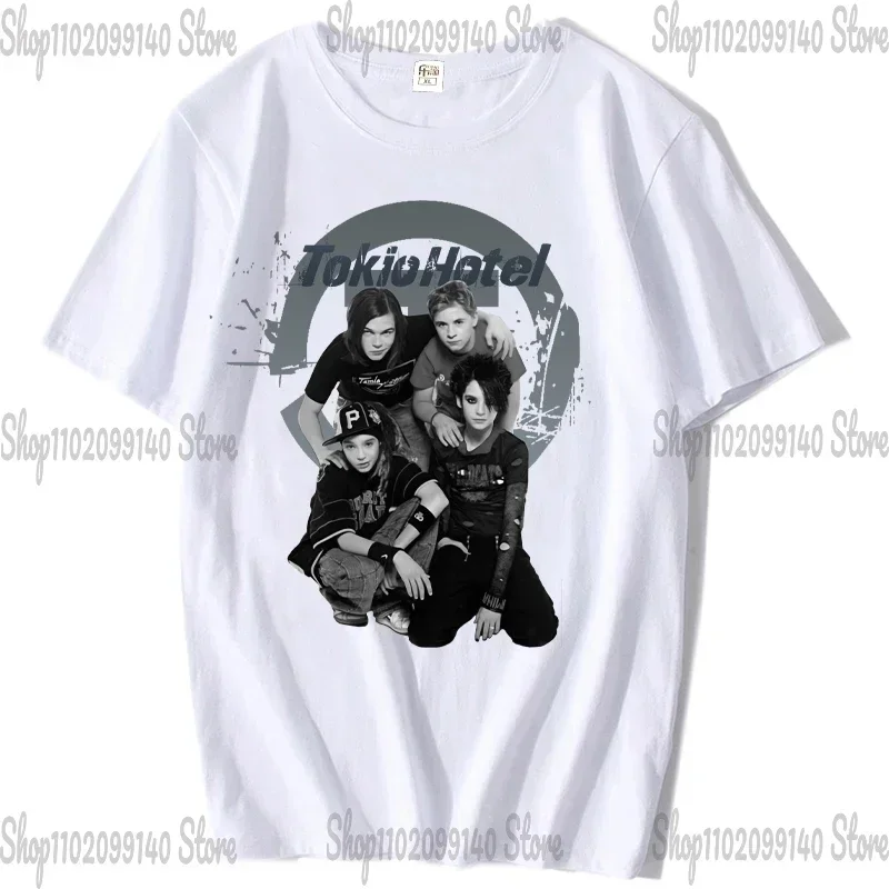 New Hot Selling Tokio Hotel Rock Men's and Women's T-shirt Music Novelty T-shirt Short Sleeve Crewneck Tee Printed Clothes