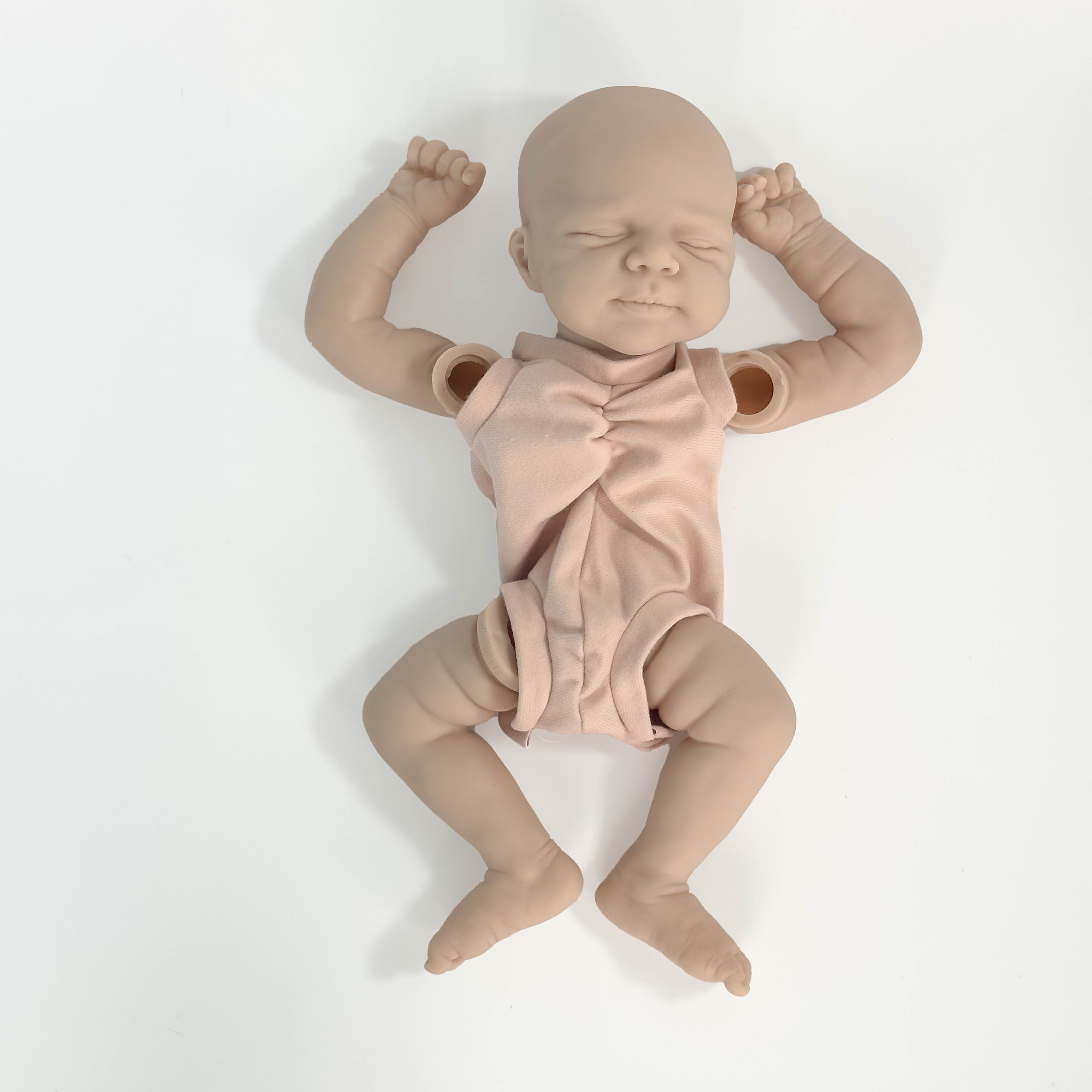 NPK 19inch Newborn Baby Reborn Doll Kit Baby Pascle Lifelike Soft Touch Fresh color Unfinished Doll Parts