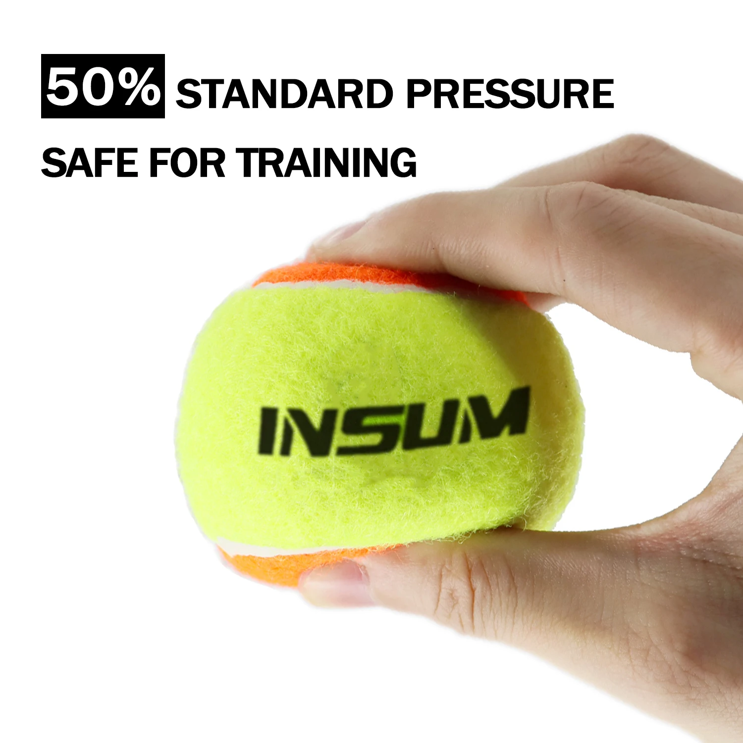 new INSUM Beach Tennis Balls 2025 3/6/9 Pcs Professional 50% Standard Pressure for Kids Tennis Accessories Training Balls