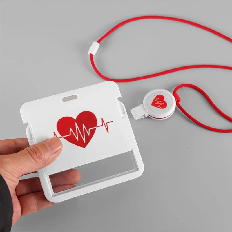 Nurse Doctor Card Holder with Retractable Badge Reel Lanyard Medical Workers IC/ID Card Work Card Holder Hospital Supplies