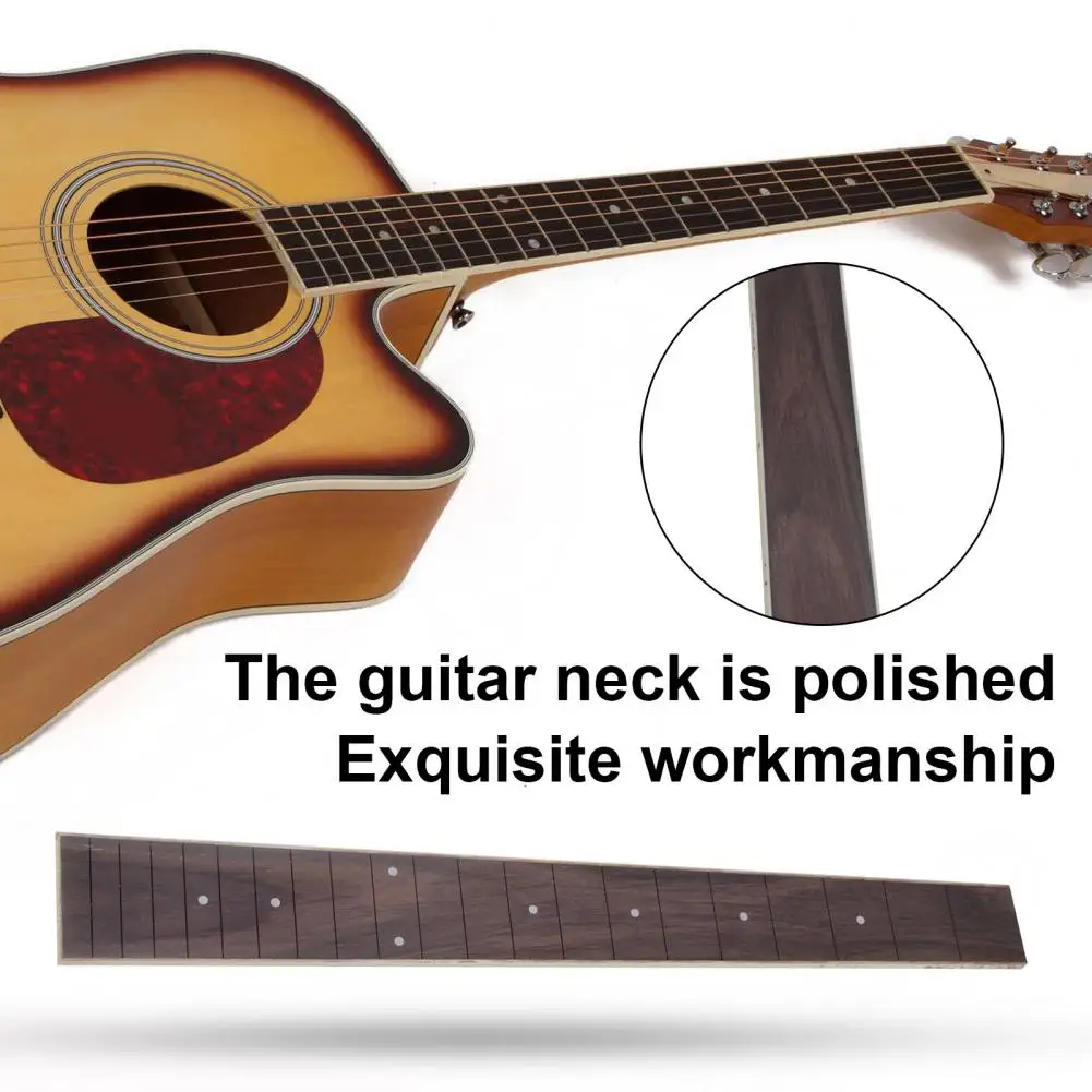 Guitar Neck Parts DIY Fretboard Guitar Neck Comfortable Smooth Delicate Rosewood Neck Guitar Fingerboard Tool