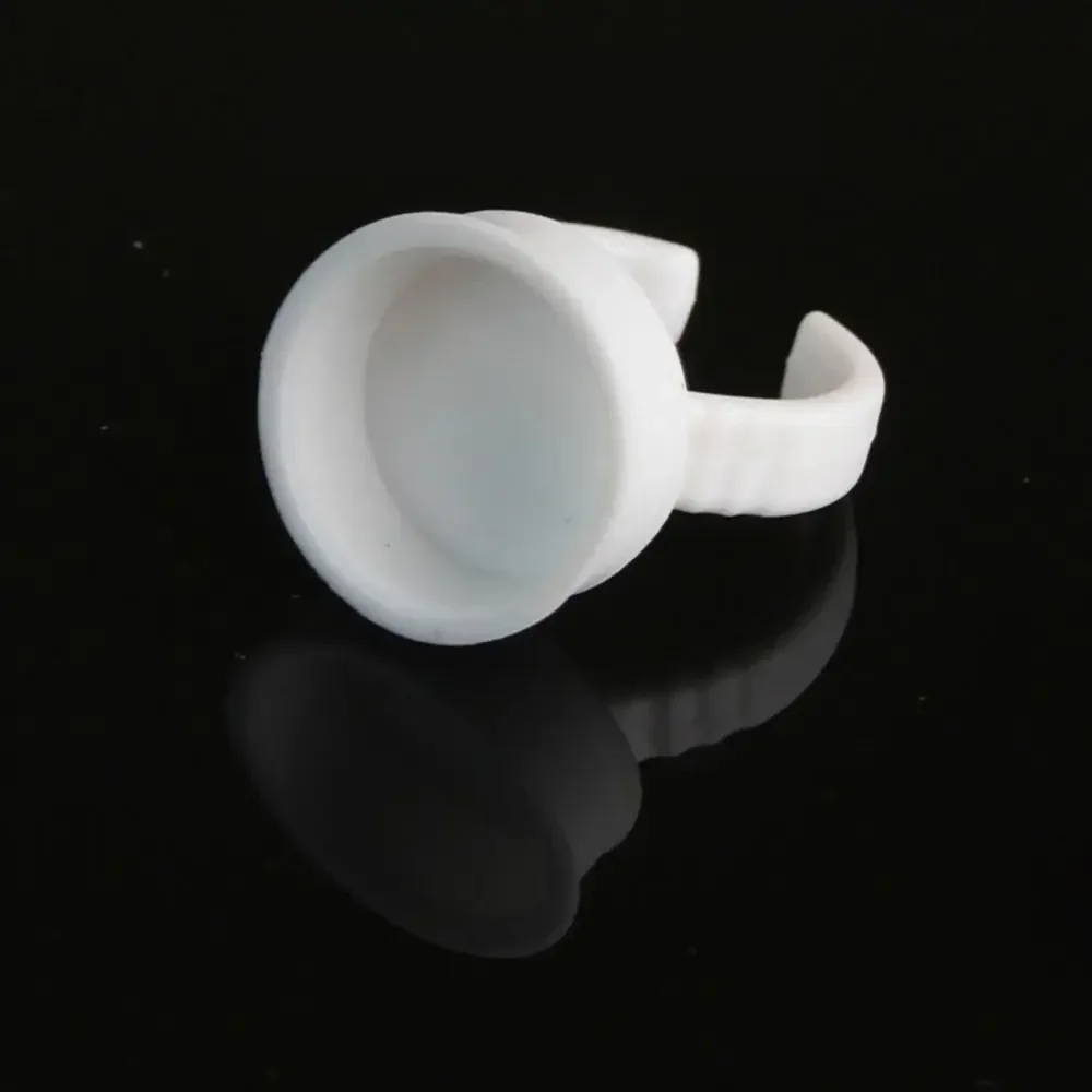 100pc S/M/L Plastic Tattoo Ink Rings Cup Microblading Pigment Holder Permanent Makeup Eyebrow Divider Container Pmu Accessories