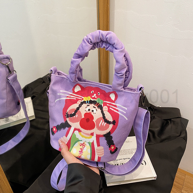 Bag Designer Fashion Classic 10a Top Woman Handbagevening Bags Hand Drawn Ugly and Cute Avatar Crossbody Large Capacity Womens Cartoon Graffiti Girl C