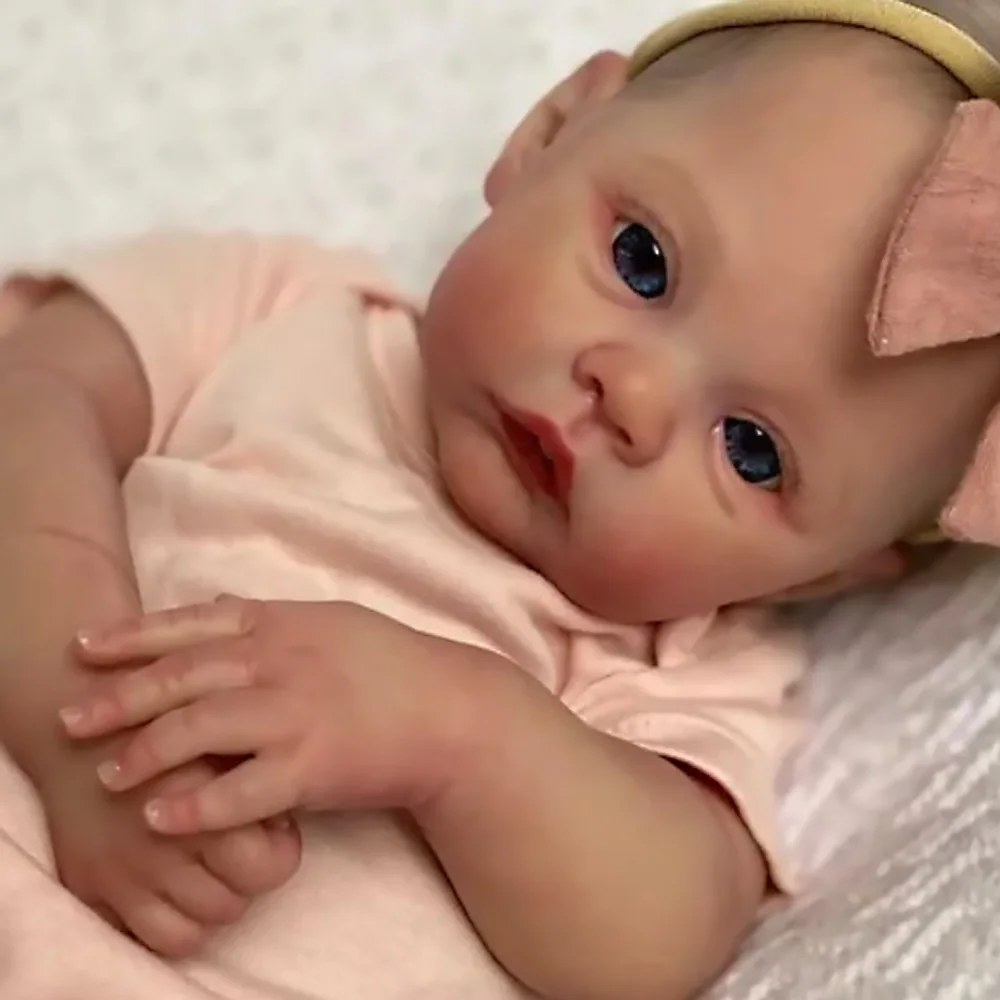 45cm Meadow Bebe Reborn Girl Full Body Silicone Vinyl 3D Painted Skin Lifelike Real Art Newborn Baby Toy For Family's Gift