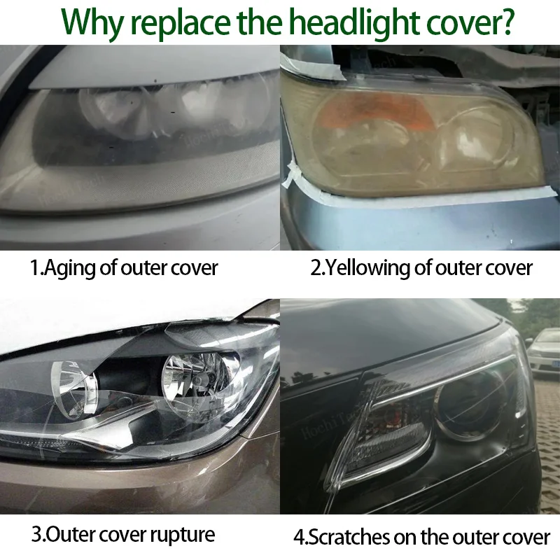 Transparent Housing Front Headlights Lens Shell Cover Lampcover For Audi A4 B7 2006 2007 2008 High Quality