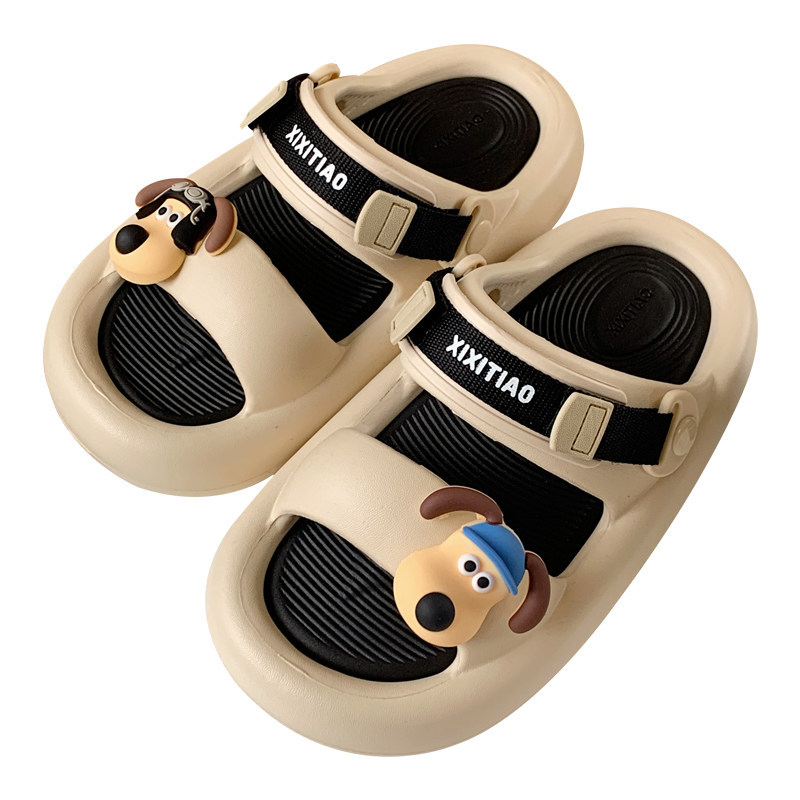 2024 New Slippers for Women Summer Shoes Fun Cute puppy dog slippers Indoor Street Sandals for girls Beach shower slide