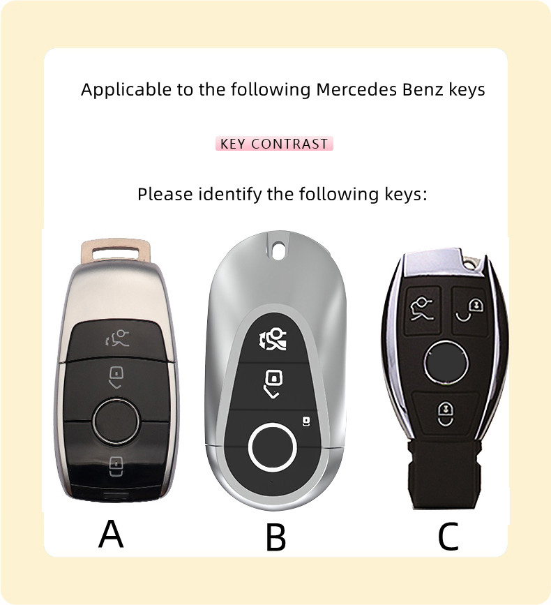Electroplate TPU Car Key Case Cover Shell Fob For Mercedes Benz A B C E S Class GLA W212 W213 W176 W204 W205 GLC CLA AMG W177 f5c85