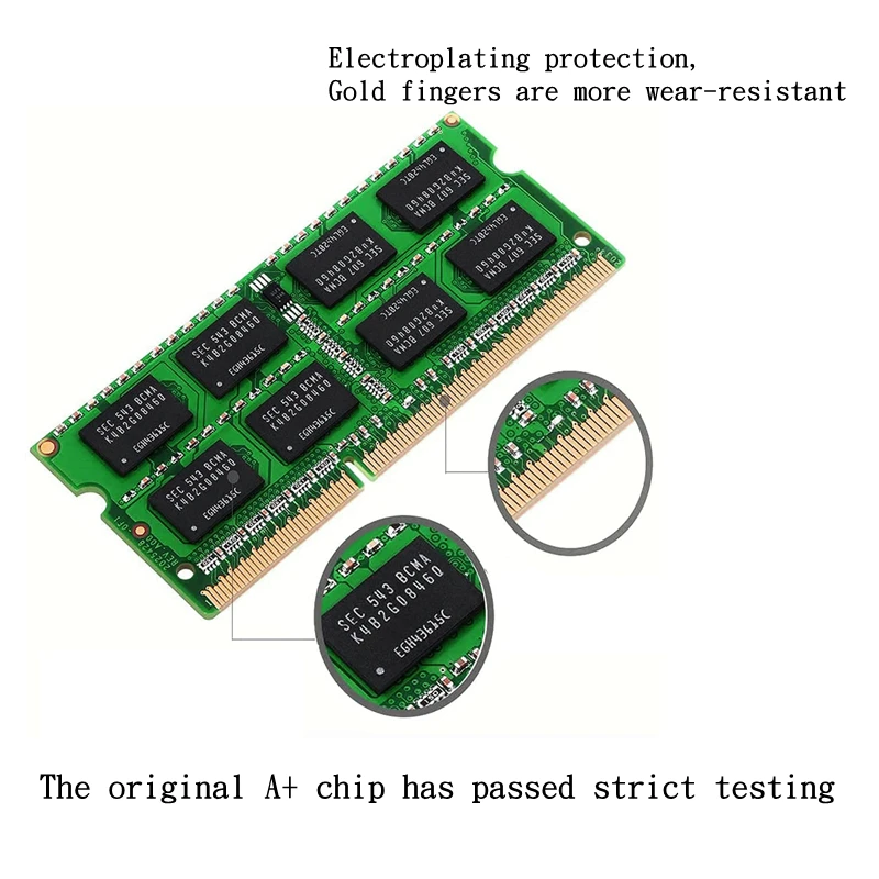 10PCS DDR3L Ram 4GB 8GB 16G Laptop PC3L 12800 10600 8500 1600 1066 1333 MHZ 240Pin SODIMM Memory Memoria Ddr3 RAM