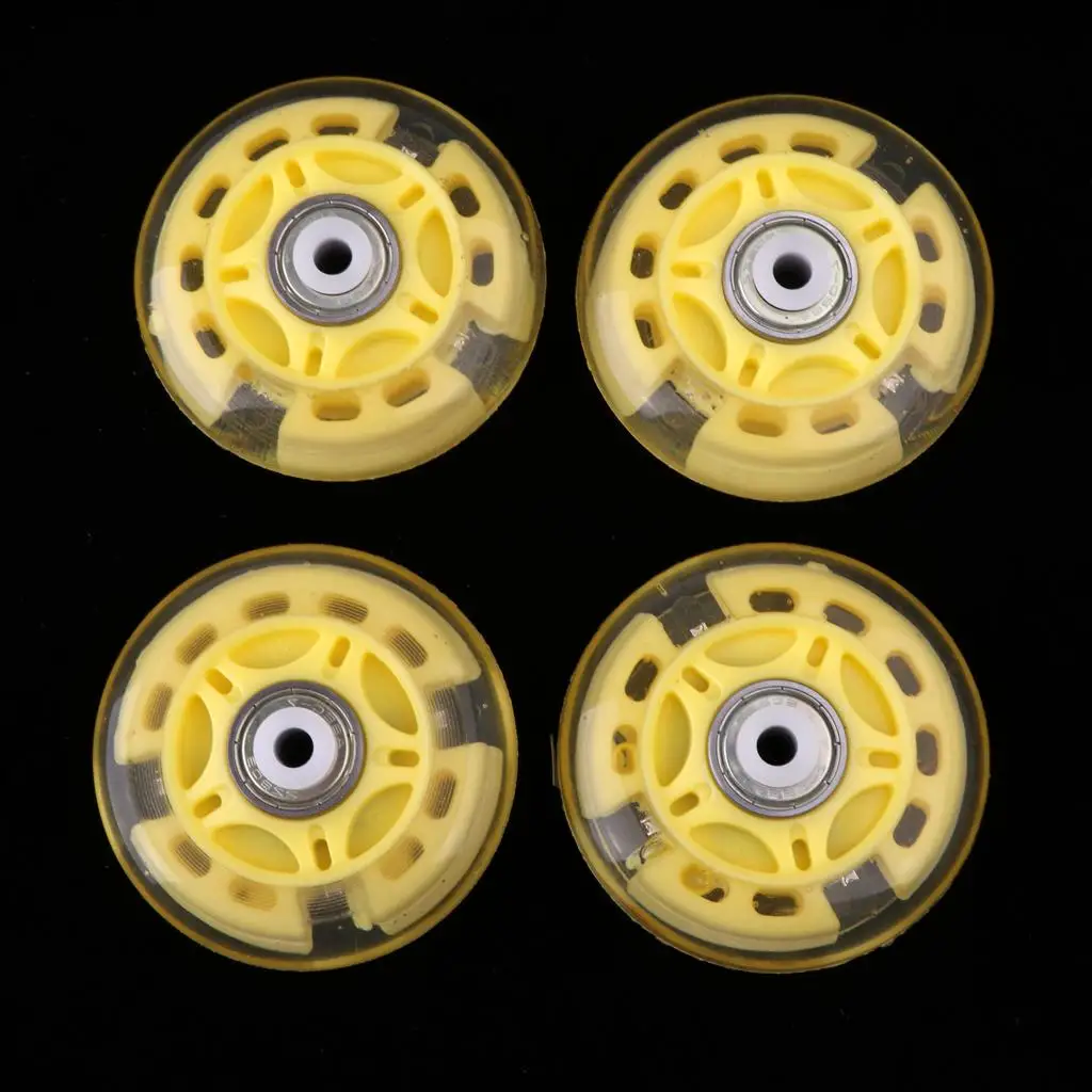 4Pcs Inline Roller Skate Wheels with Bearings, 2.76 x 0.94inch