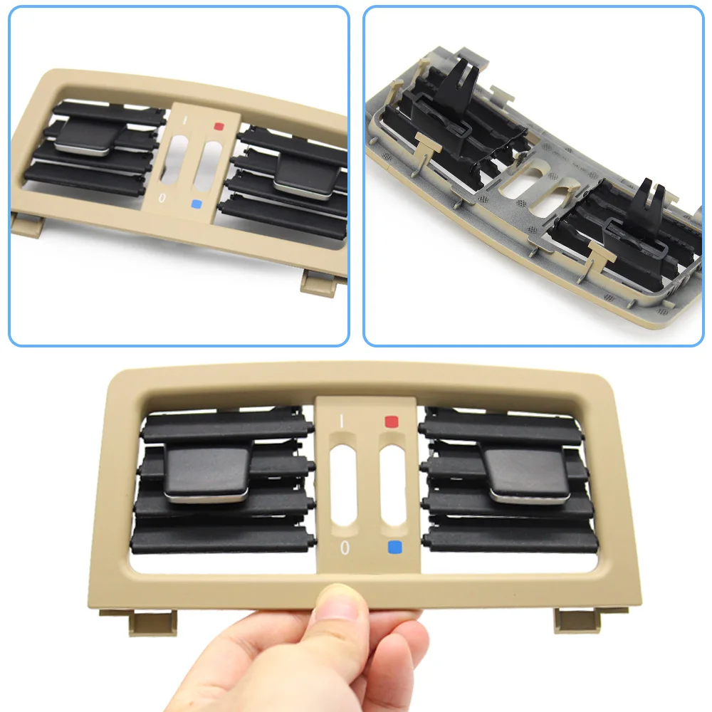 Car Rear Air Conditioning Panel Cover AC Vent Grille Trim Replacement For 5 Series E60 E61 545i 550i 2003-2009 64226957974