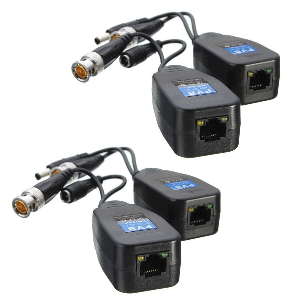 5 Pairs CCTV Coax BNC Video Power Balun Transceiver to CAT5e 6 RJ45 Connector HJ55