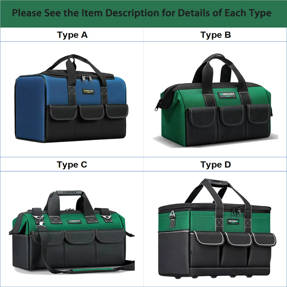 Waterproof Multi Pockets Tool Set with Bag for Electrician Working Tool Box Case Storage Bag Portable Organizer Bag Toolbox