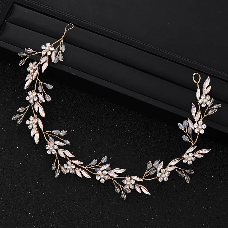 Wedding Crystal Flower Headband Tiara Hairband For Women Bride Queen Party Wedding Bridal Hair Accessories Jewelry Band Gift