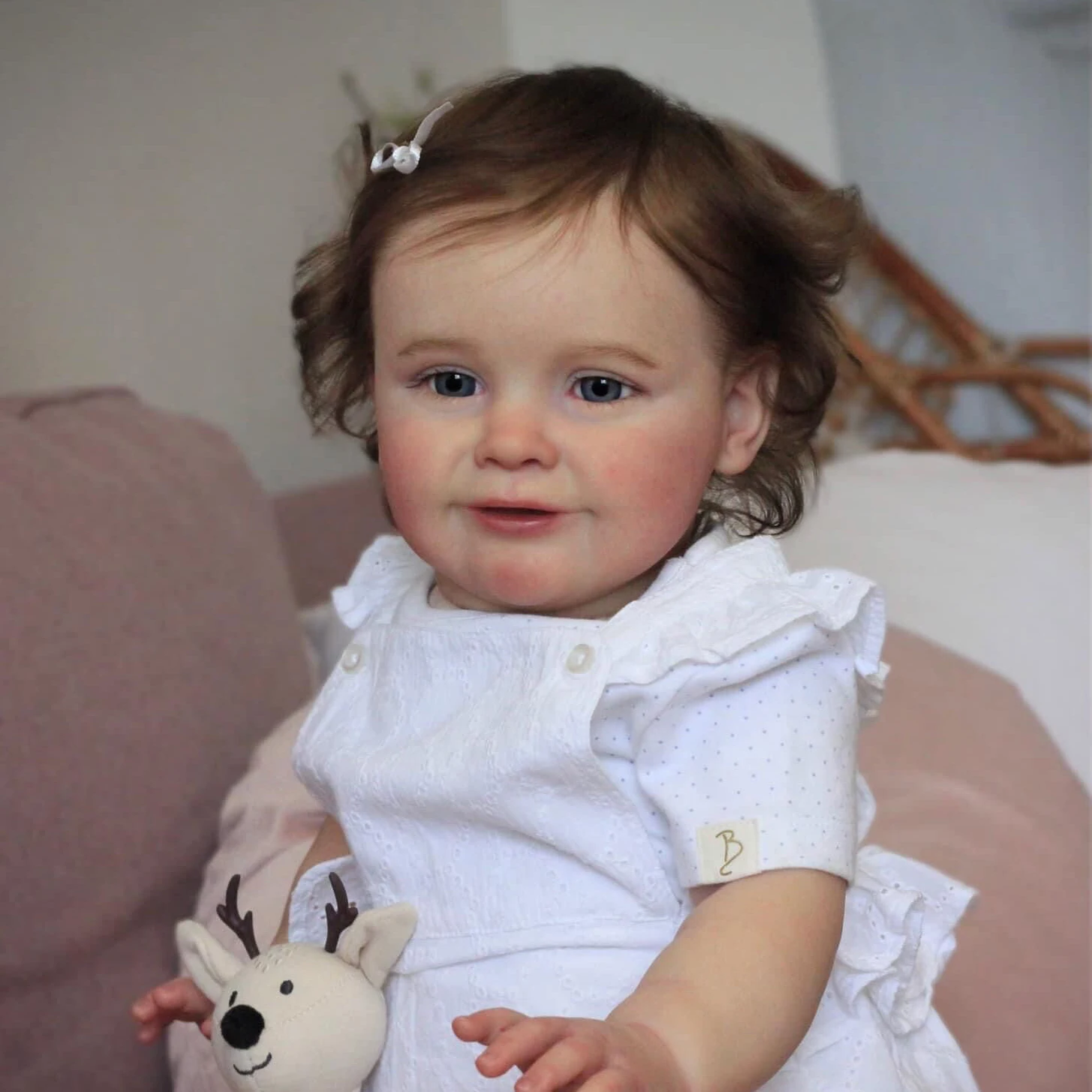 NPK 24inch High Quality Already Finished Painted Handmade Doll Reborn Toddler Girl Doll Zoe Skin Very Detailed 3D Skin