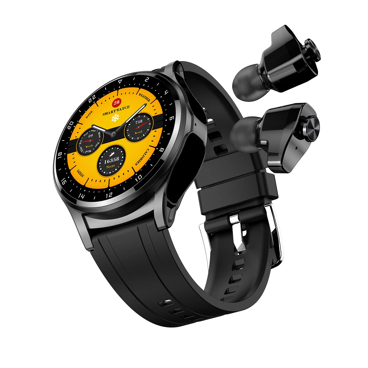 GT66 Headphone Watch 2-in-1 Blood Oxygen Heart Rate Monitor Bluetooth Call Nfc Sports Health Alert Smart Watch For Men And Women