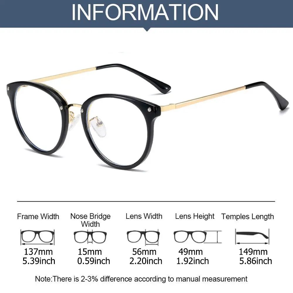 Anti Blue Rays Glasses Unisex Computer Gaming Glasses Goggle UV Blocking Radiation-resistant Eyewear Round Frame Reading Glasses