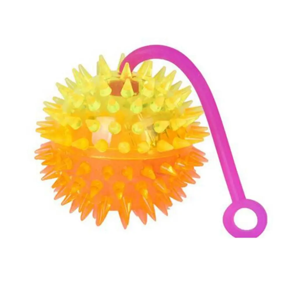 1 Pc Glowing Ball Toy LED Light Up Flashing Soft Prickly Massage Ball Elasticity Fun Toys Squeeze Toys