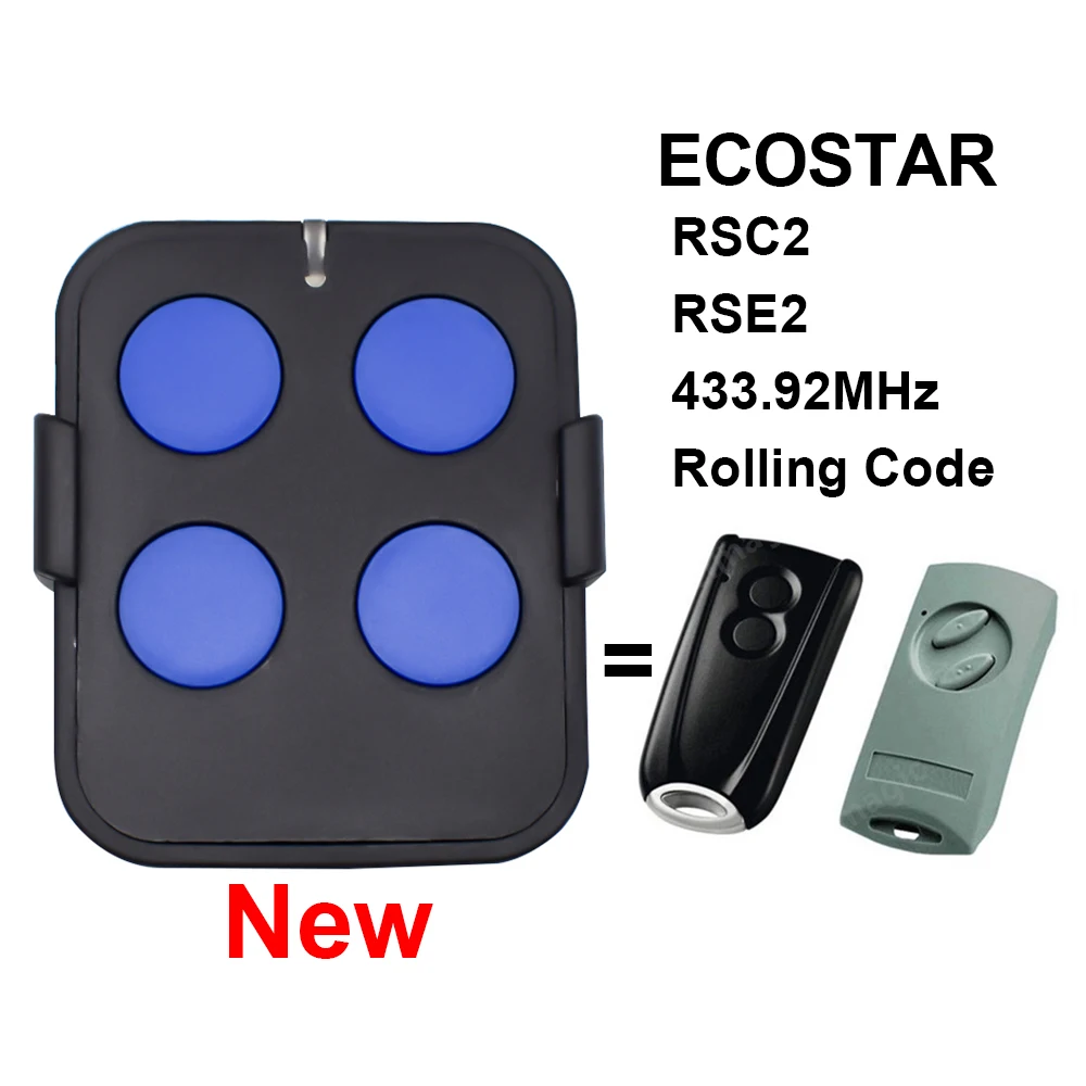 Remote Control for HORMANN ECOSTAR RSC2, RSE2 433,92Mhz Compatible ECOSTAR Transmitter Rolling Code 433 MHZ Garage Door Opene