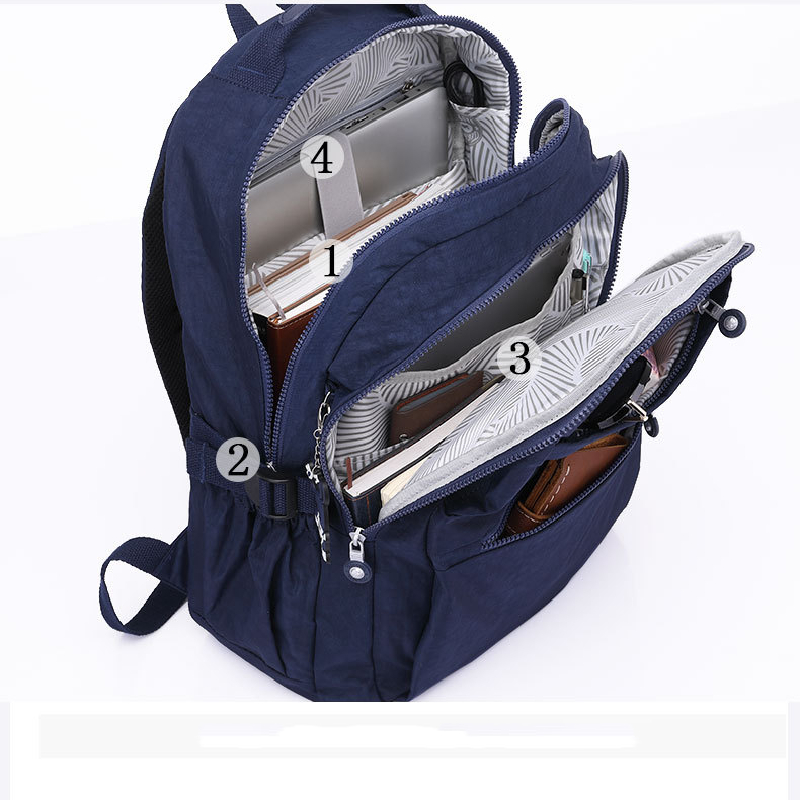 A4 Large Capacity 15.6'' Laptop Women Men Backpack USB Port Schoolbag Lightweight Travel Bag Blue Grey Black Red Purple M1818