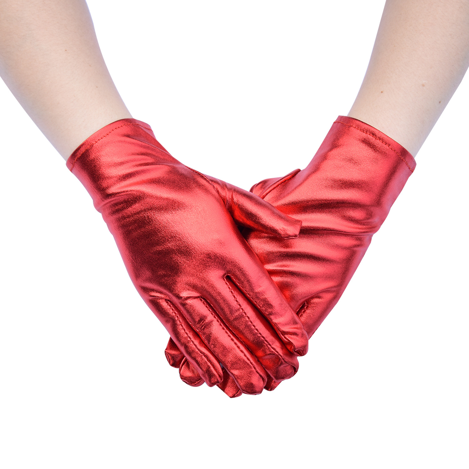 Quality Women Wedding Dress Short Full Finger Sunscreen Gloves Female Summer Spandex Satin Elastic Uv Driving Mittens