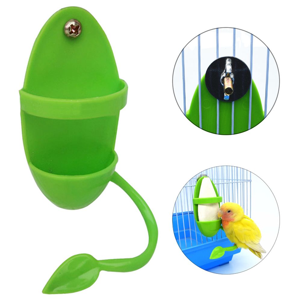 Durable Green Plastic Parakeet Budgie Cockatiel Parrot Feeder Cage Hammock Hanging Swings Bird Chew Toy