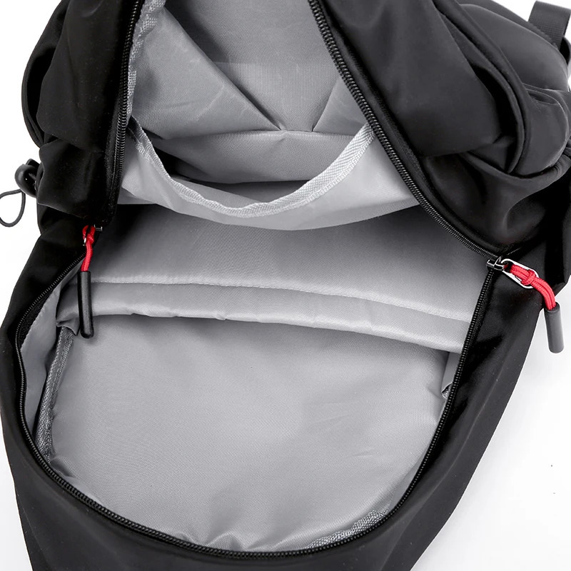 Multi functional waterproof backpack mens student backpack laptop backpack casual pleated 15.6-inch mens laptop bag 241031