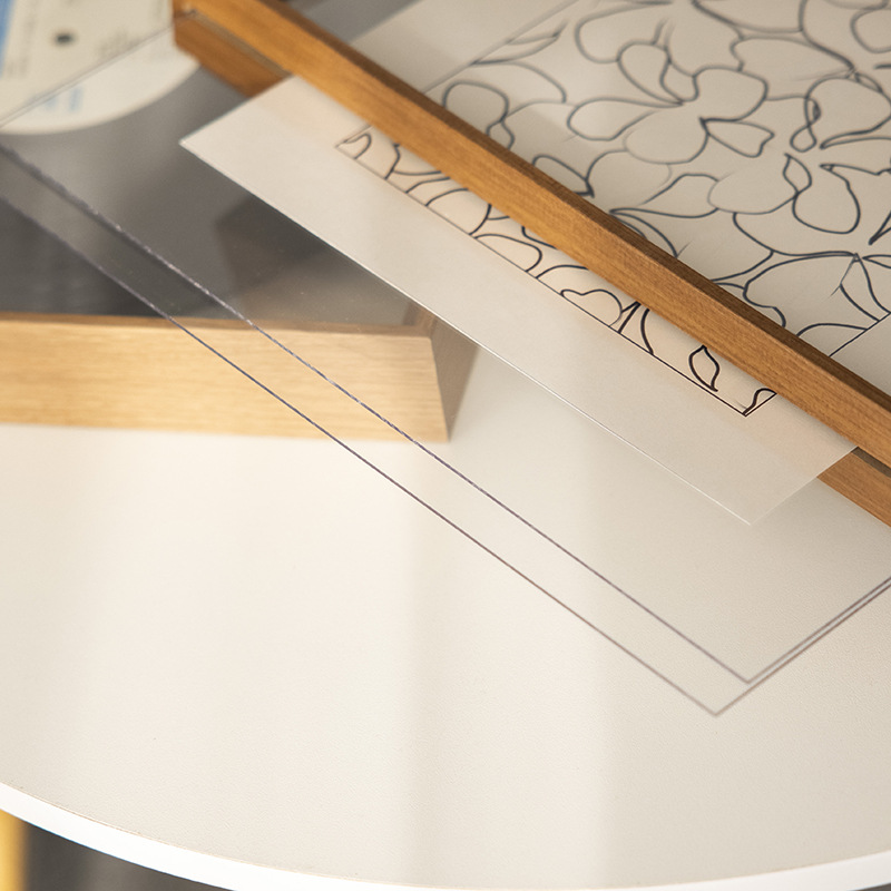 Wooden Clear Acrylic Photo Painting Display, Tabletop Decor Picture Frame for Posters and Jigsaw H260306