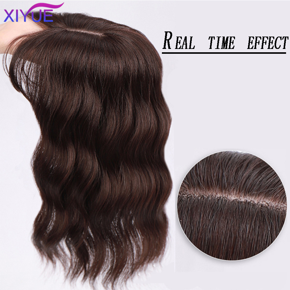XIYUE Wig women's top hair patch bangs wig patches whitening hair wavy natural fluffy hair pad