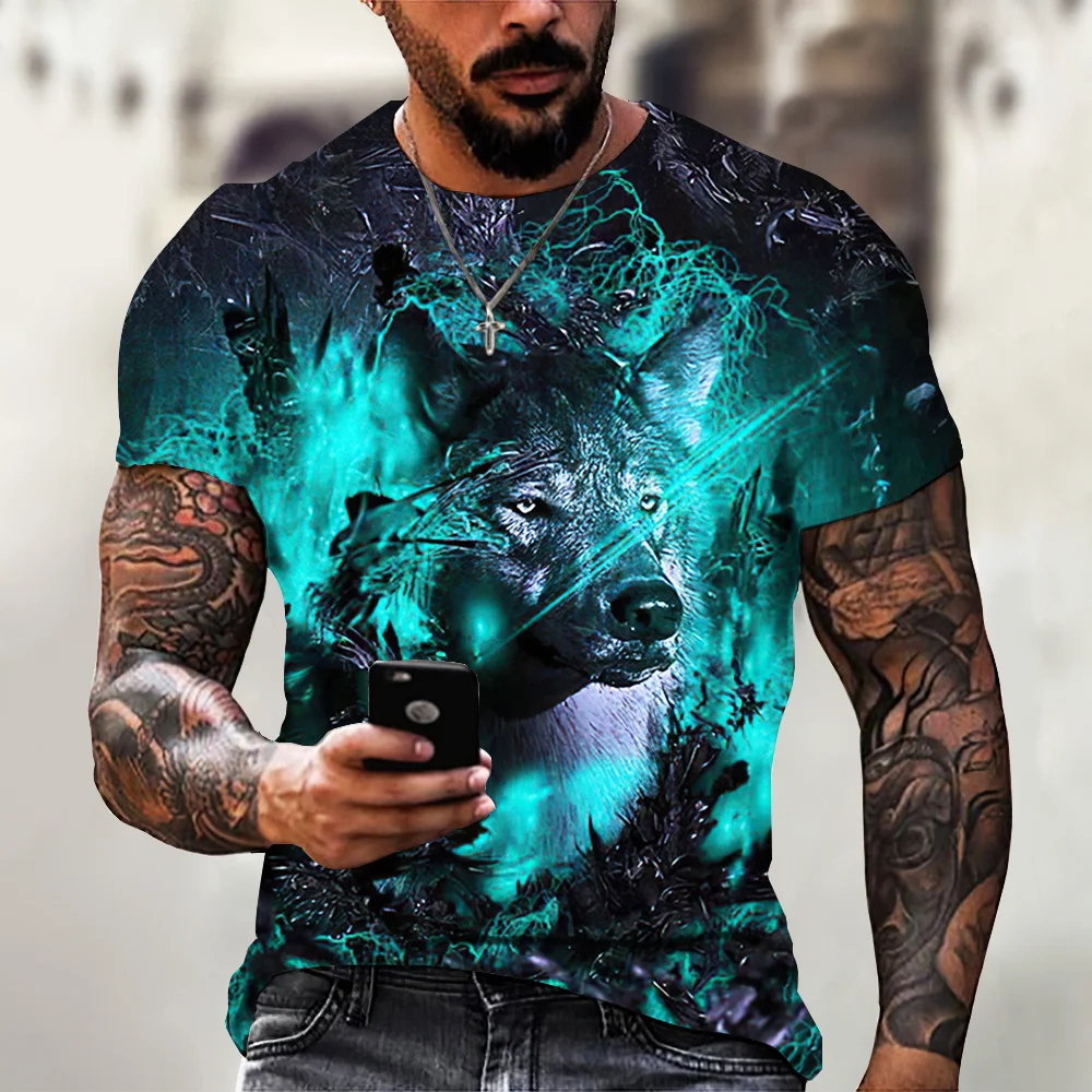 Tiger Fighting Animal Beast Fierce T-shirt 3d Print T Shirt Summer Men's Oversized new 2025 Short Sleeve Tops Tees Men's Designer Clothes