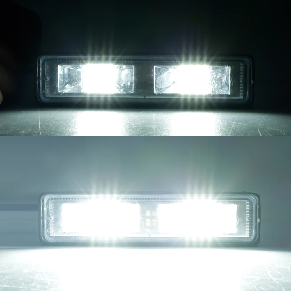 12V Car LED Light Bar 18W 6000K Super Bright Car LED Work Light IP67 Waterproof Flood Spot Light White Off Road Head Lights 2024
