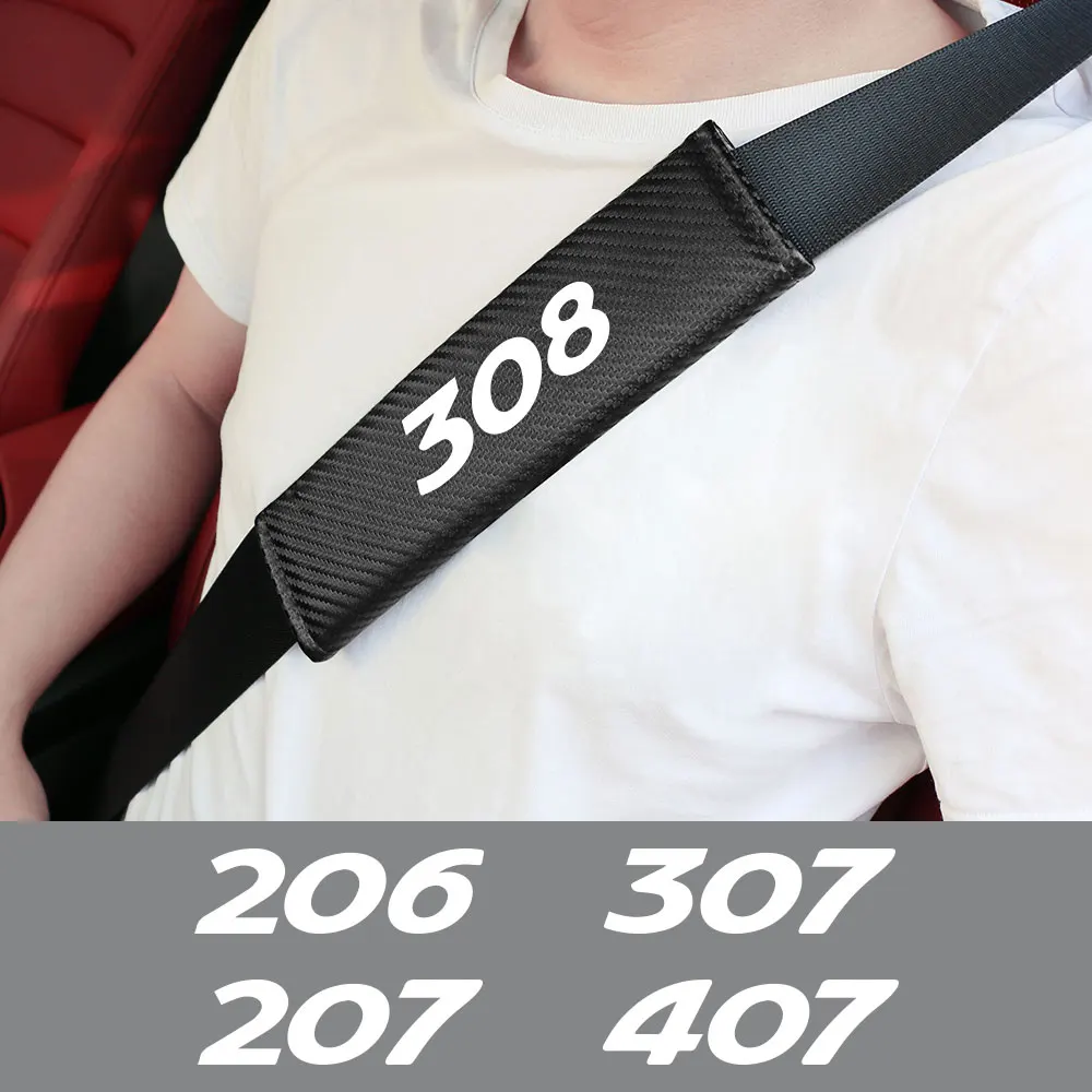 For Peugeot 308 307 206 108 207 208 407 3008 RCZ Rifter Multi-functional Safety Belt Cover Car Interior Styling Accessories
