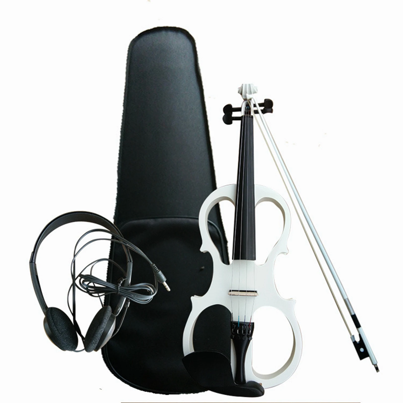 Electric Violin 4/4 with Fittings with Hard Case Violin Bow Electronic Quite Violin Full Size for Teens Performance Violin Lover
