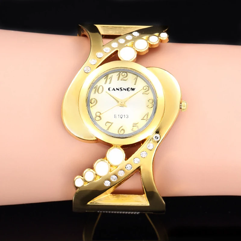 Women Bangle Watches Top Brand Luxury Woman Gold Silver Rhinestone Bracelet Watch Ladies Girls Casual Clock Reloj Mujer