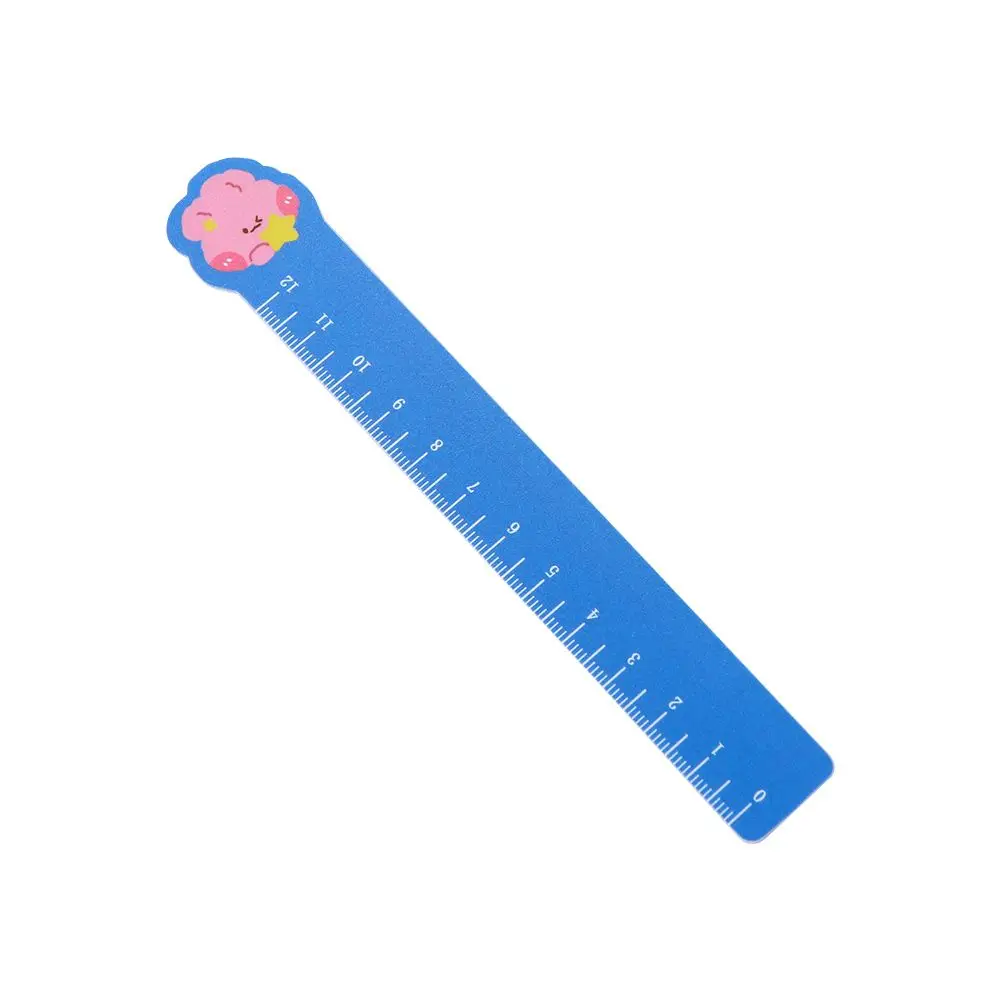 5 Pcs 12cm Kawaii Bendable Straight Ruler Novelty Adorable Painting Scale Ruler Kids Students Bookmarks Stationery Gifts