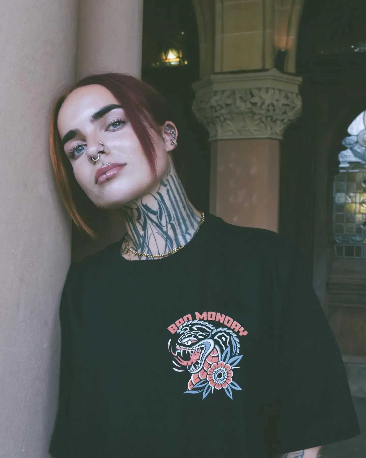 Men's T-Shirts Bad Monday T-Shirt MenWomen Short Shirt White Loose Dark Style100%Cotton Bad Monday Tattoo Culture J240402