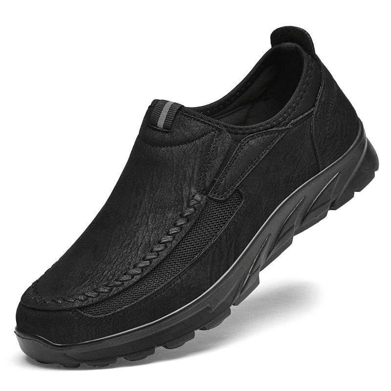 Casual Breathable Sneakers 2023 New Fashion Comfortable Flat Handmade Retro Leisure Loafers Men Shoes 77a98