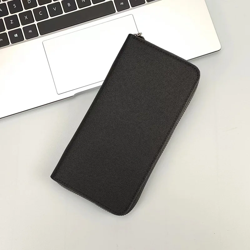 2023 New Canvas long wallet Zipper Solid Color Men Open Purse Multiple Card Slots Clutch Bag purses for women