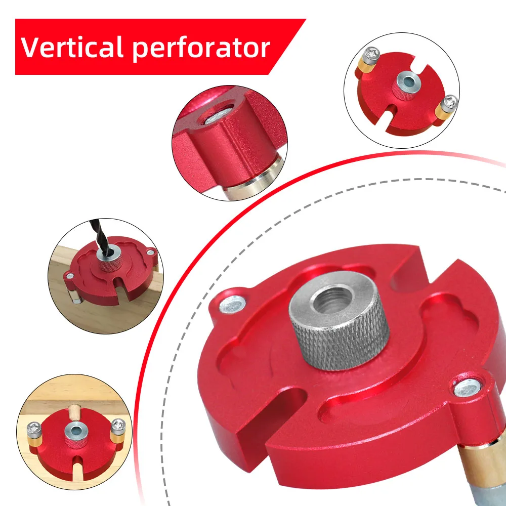 Multi-functional Dowel Jig Kit new W/ 3-10mm Steel 2025 Bushing Woodworking Fast Wood Splicing Drill Guide Locator Self-Centering Scriber