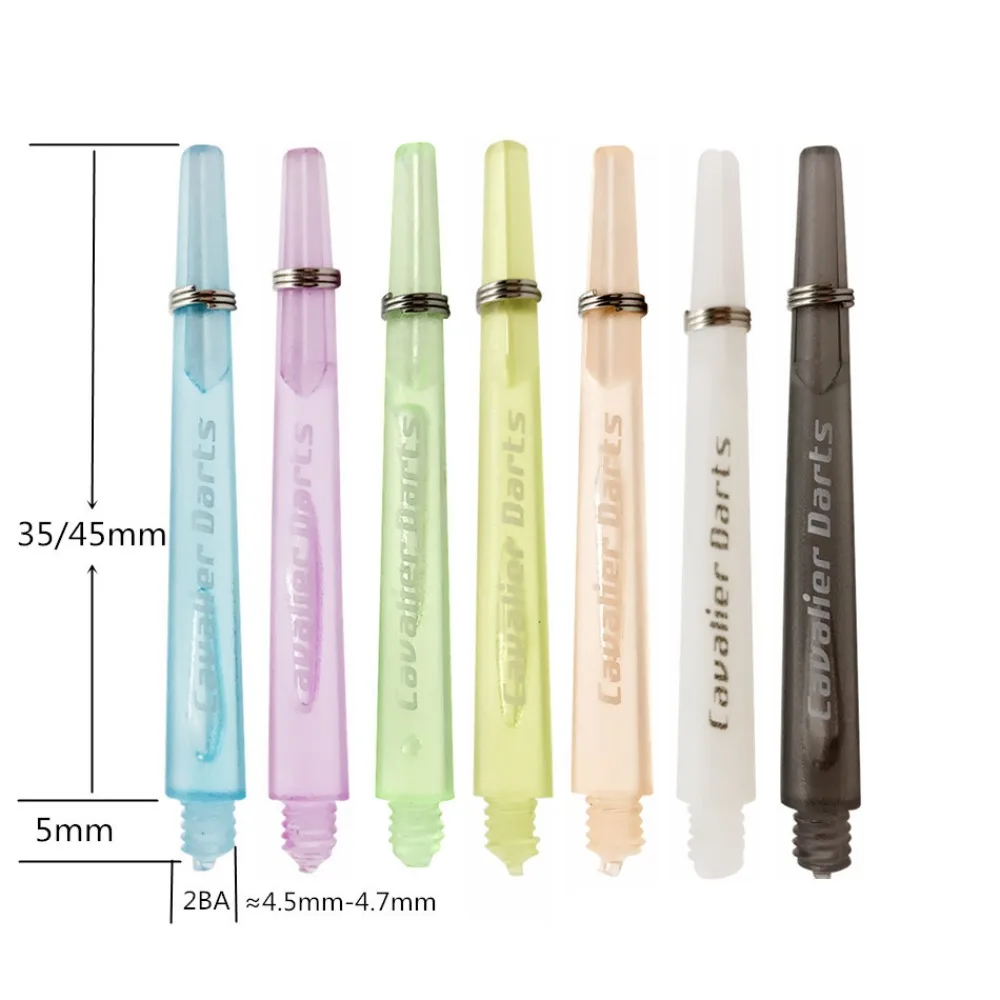 12pcs 45mm/35mm Plastic Darts Shafts 4.5mm Screw Thread Transparent Dart Stems With O Ring For Steel & Soft Dart