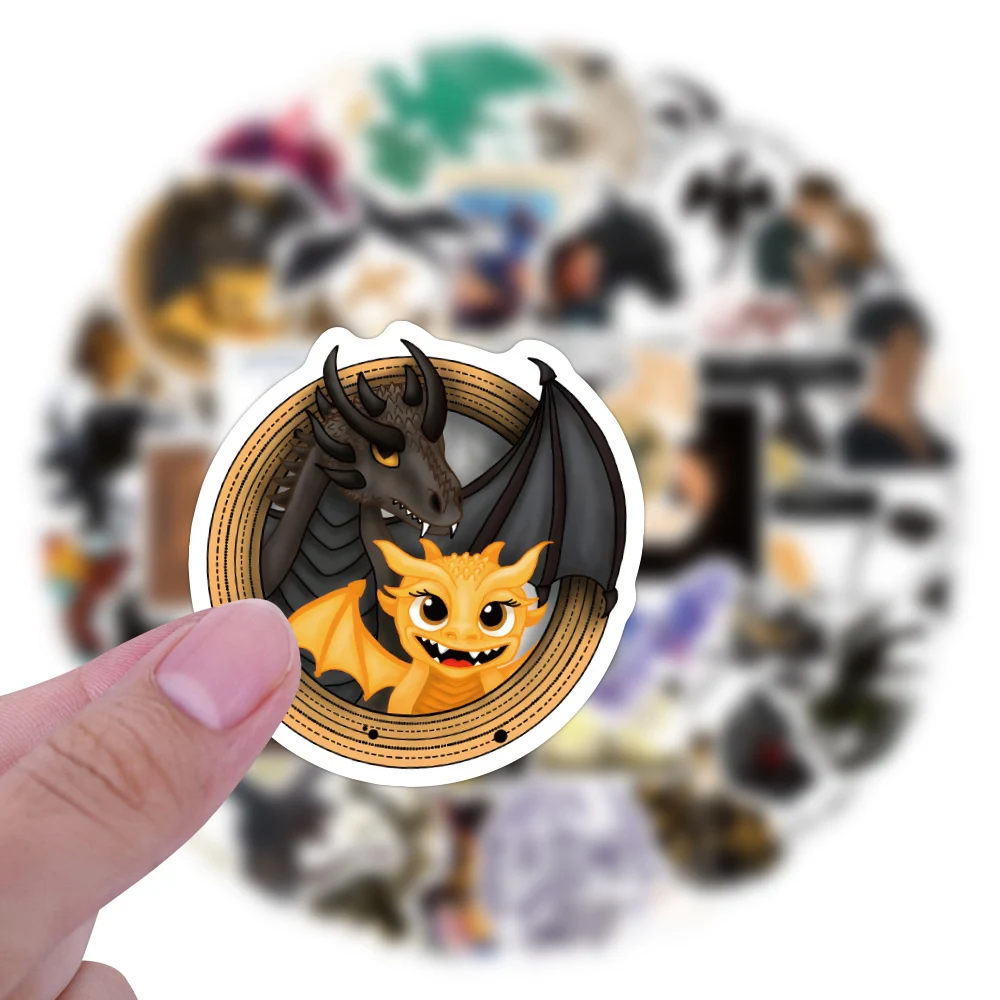 10/30/50/120pcs Fantasy Novel Fourth Wing Cool Stickers Decal Laptop Phone Car Guitar Notebook Fridge Waterproof Sticker Kid Toy