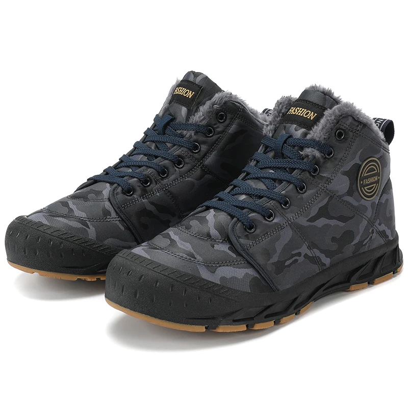 Winter Men's Snow Boots Warm And Non-slip Casual Sneakers Shoes Lightweight Fashionable And Minimalist Men's Shoes Big Size 46