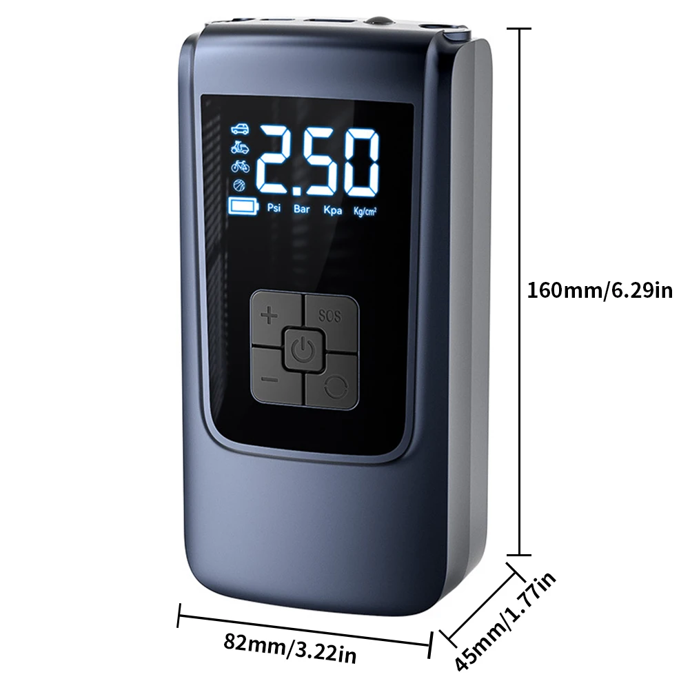 Iator 7.4/12V Car Tire 150Psi 6000Mah Air Compressor Electric Iator ddmysmile Pump Digital Air Pump For Ddmysmile Vehicle Truck Motorbike Ball Smile