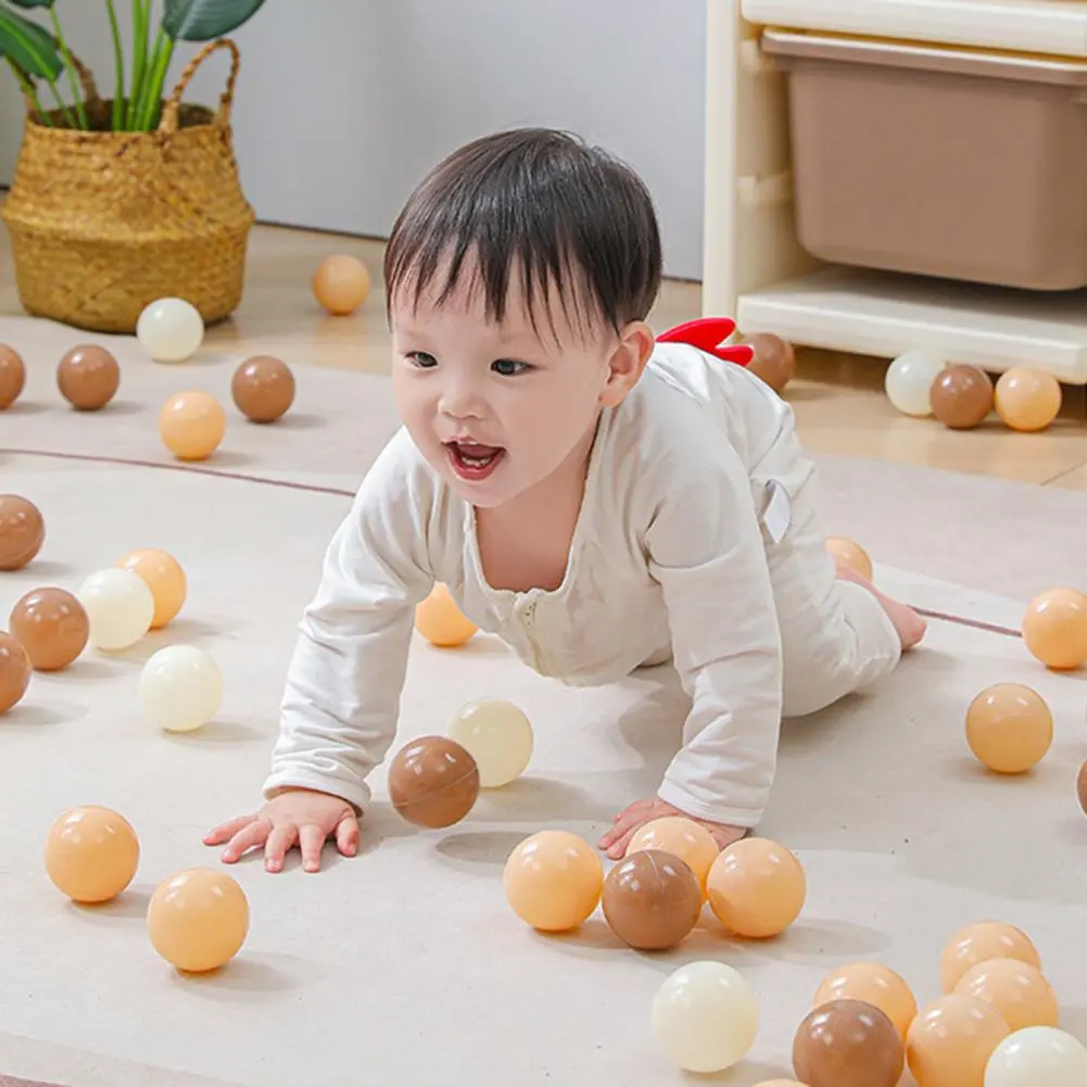 100Pcs Eco-friendly Multicolor Baby Ball Pits Ocean Ball Plastic Pool Ball Toys Kids Play Tent Filler Emotional Comfort