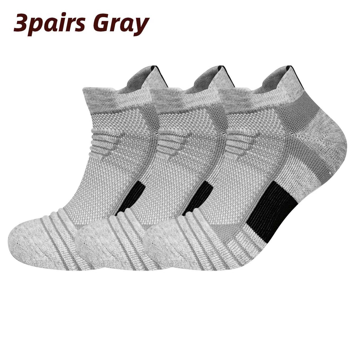 3 Pairs Men Women Sports Low Cut New Style Cushioned Breathable For Running Hiking Cycling Basketball LX241102