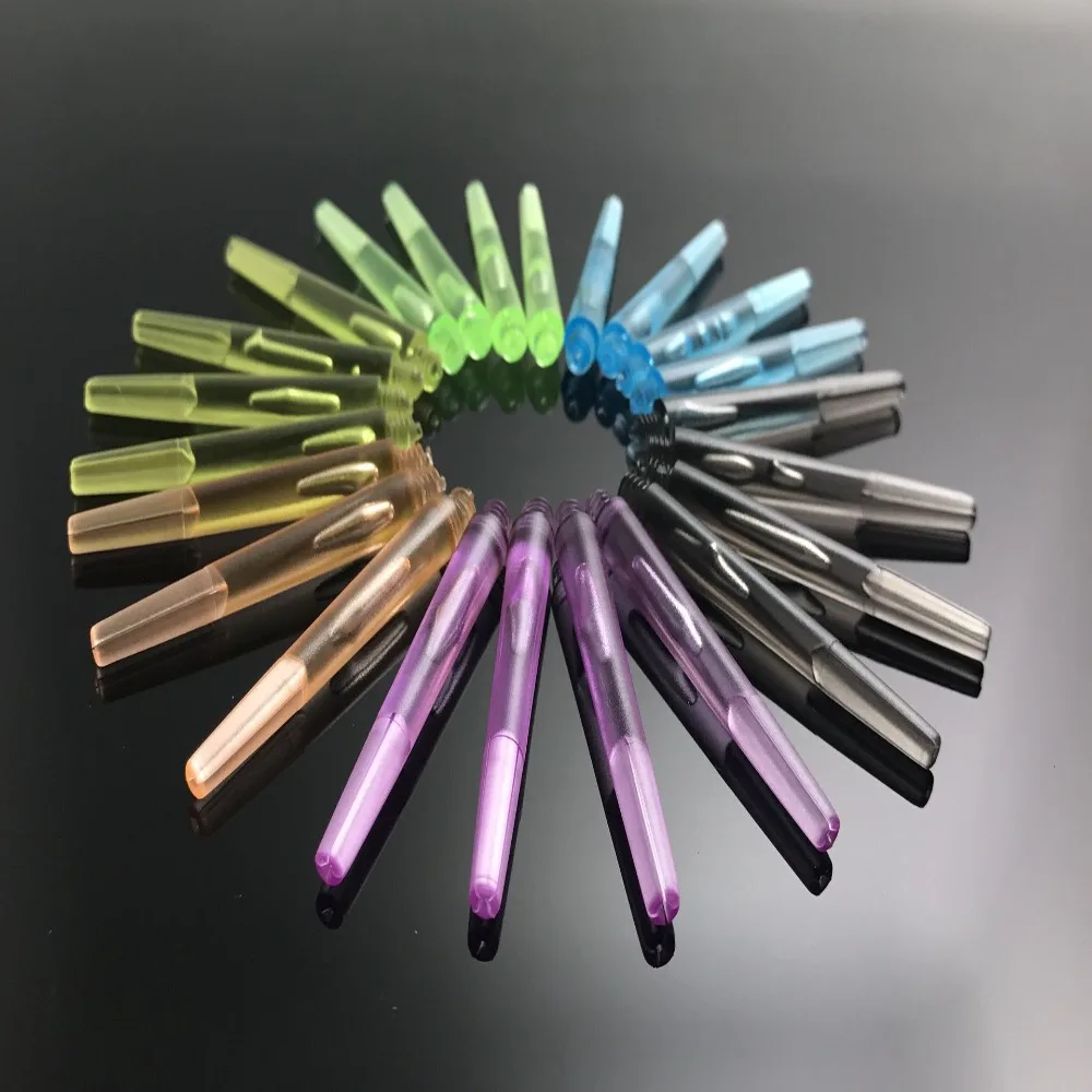 12pcs 45mm/35mm Plastic Darts Shafts 4.5mm Screw Thread Transparent Dart Stems With O Ring For Steel & Soft Dart