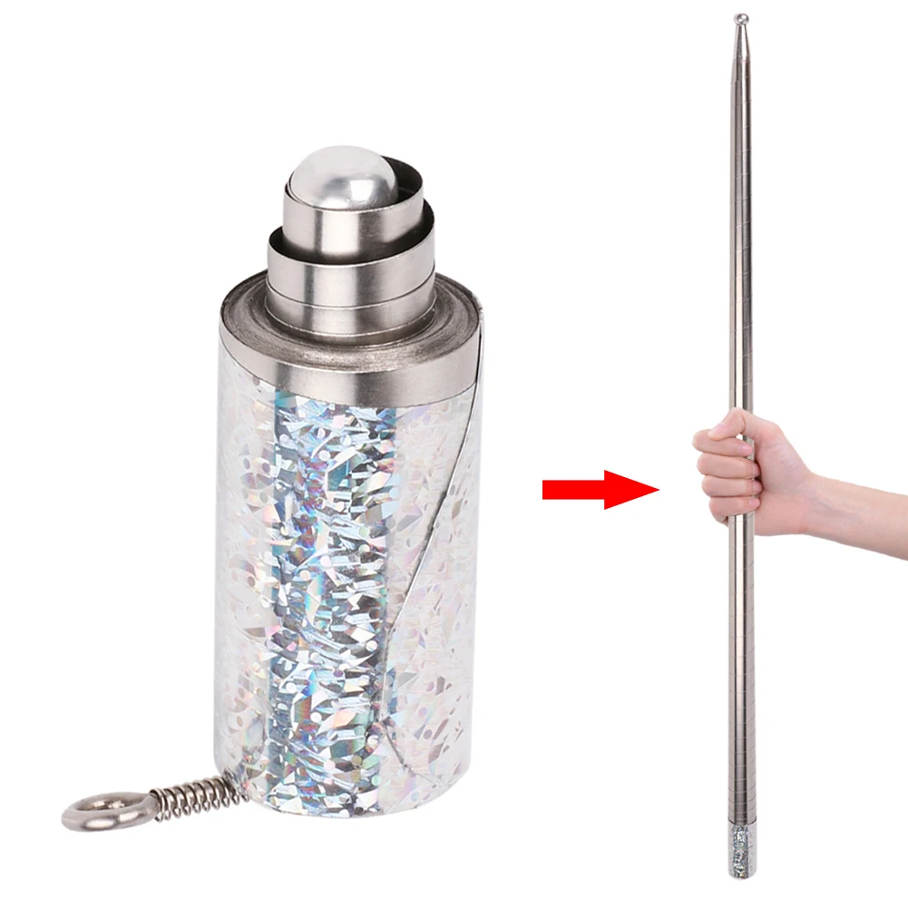 150cm Length Appearing Cane Portable Pocket Magic Staff Steel Magic Trick Wand Telescopic Sticks Professional Funny Trick Prop