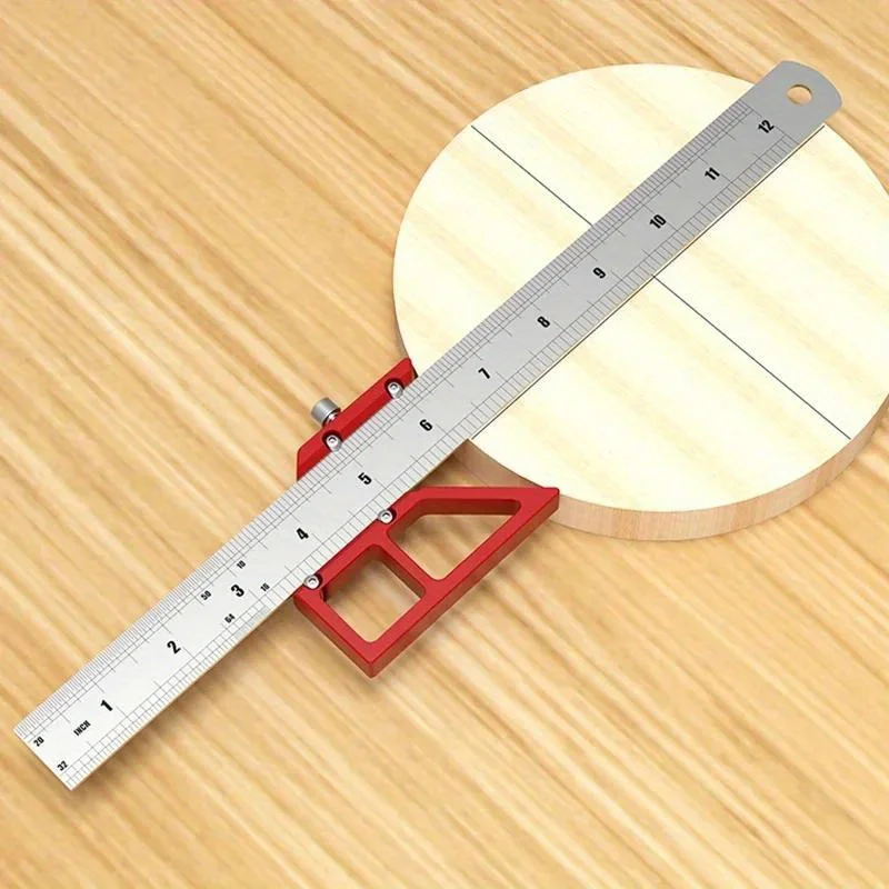Woodworking Scribe Center Finder Line Drawing Ruler new - 45/90 Degree 2025 Angle Scribing Marking Gauge - Carpentry Multifunctional Tool